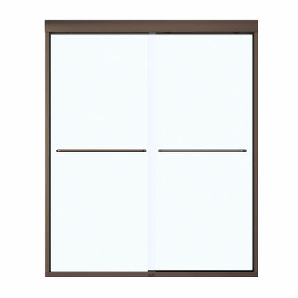 Kameleon 55-59 x 71 in. 6 mm Bypass Shower Door for Alcove Installation with Clear glass in Dark Bronze - Plumbing Market