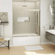 Kameleon SC 55-59 x 57 in. 6 mm Bypass Tub Door for Alcove Installation with Clear glass in Brushed Nickel - Plumbing Market