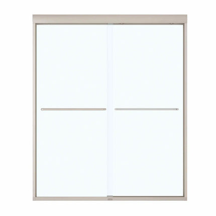 Kameleon SC 55-59 x 71 in. 8 mm Bypass Shower Door for Alcove Installation with Clear glass in Brushed Nickel - Plumbing Market