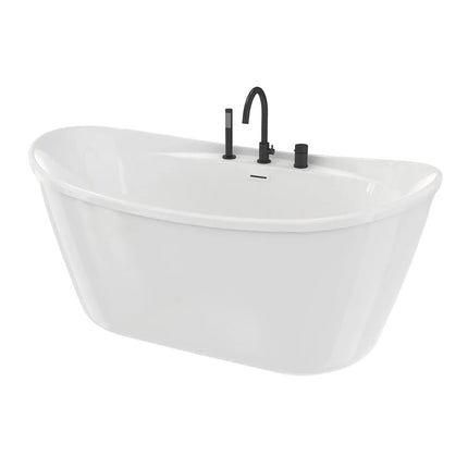 Keros Deckmounted Tub Faucet with Handshower in Matte Black - Plumbing Market