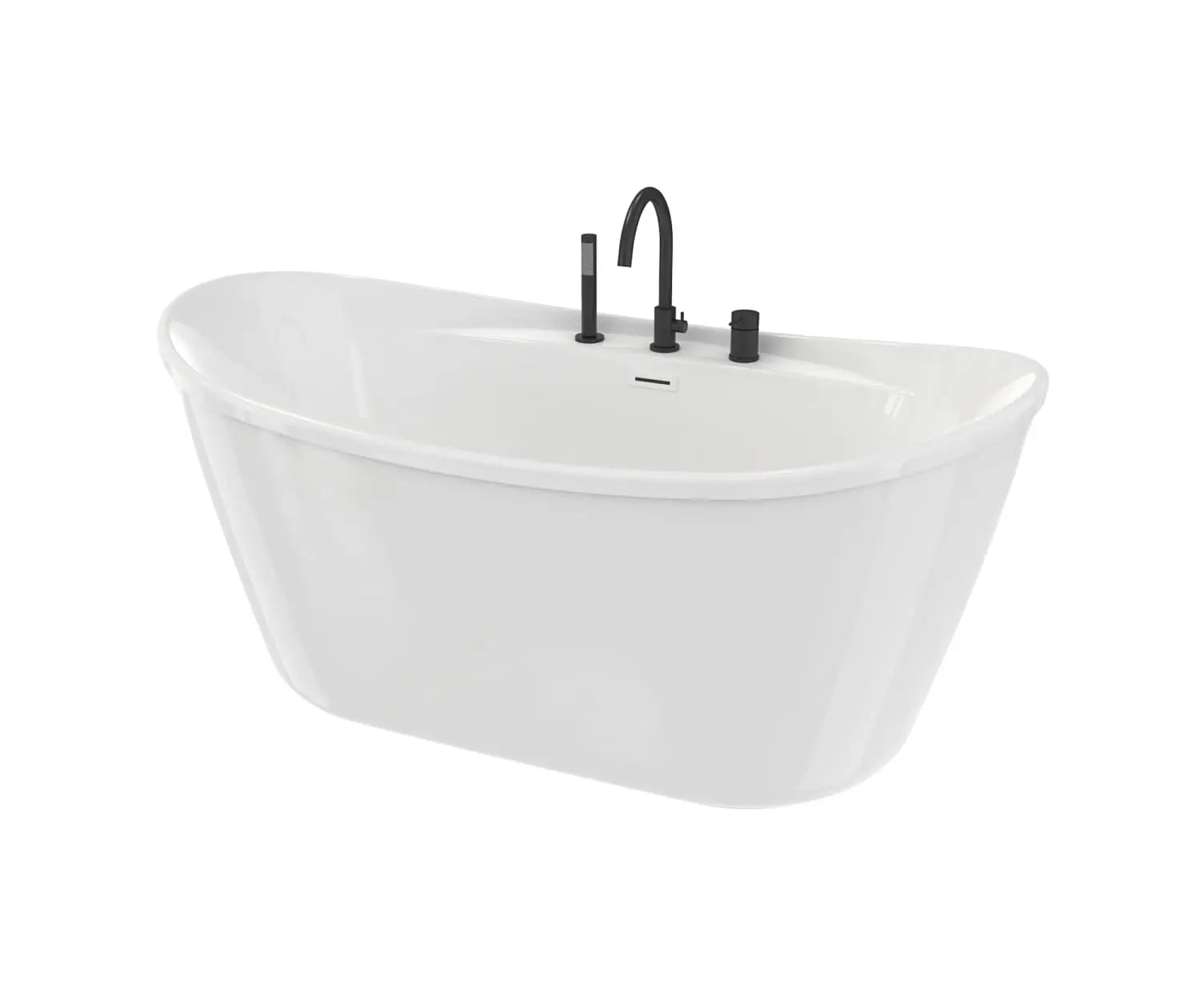 Keros Deckmounted Tub Faucet with Handshower in Matte Black - Plumbing Market