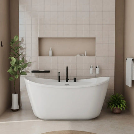 Keros Deckmounted Tub Faucet with Handshower in Matte Black - Plumbing Market