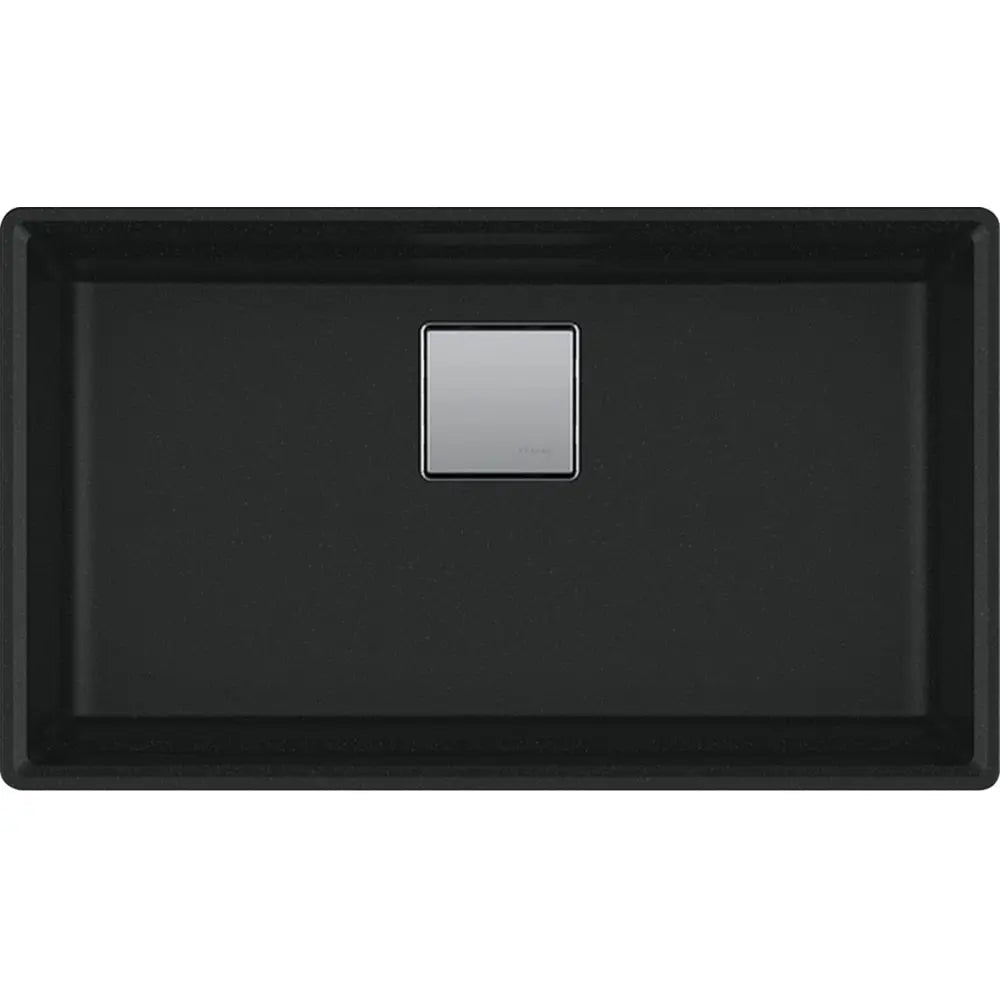 Kindred 32.0-in. x 18.75-in. Undermount Single Bowl Granite Kitchen Sink in Matte Black - Plumbing Market
