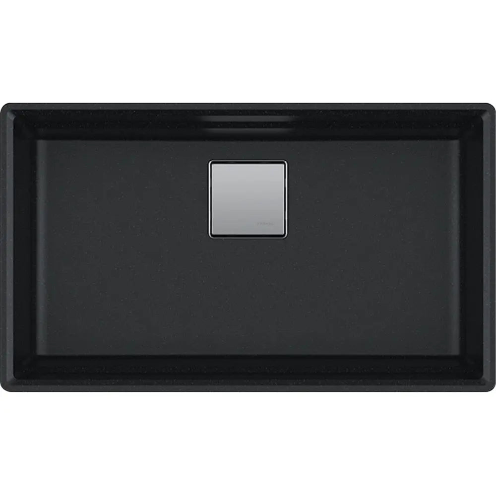 Kindred 32.0-in. x 18.75-in. Undermount Single Bowl Granite Kitchen Sink in Onyx - Plumbing Market