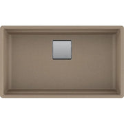 Kindred 32.0-in. x 18.75-in. Undermount Single Bowl Granite Kitchen Sink in Oyster - Plumbing Market