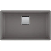 Kindred 32.0-in. x 18.75-in. Undermount Single Bowl Granite Kitchen Sink in Stone Grey - Plumbing Market