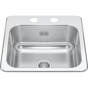 Kindred Creemore 15 x 15 Drop in 2-Hole Stainless Steel Sink - Plumbing Market
