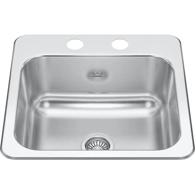 Kindred Creemore 15 x 15 Drop in 2-Hole Stainless Steel Sink - Plumbing Market
