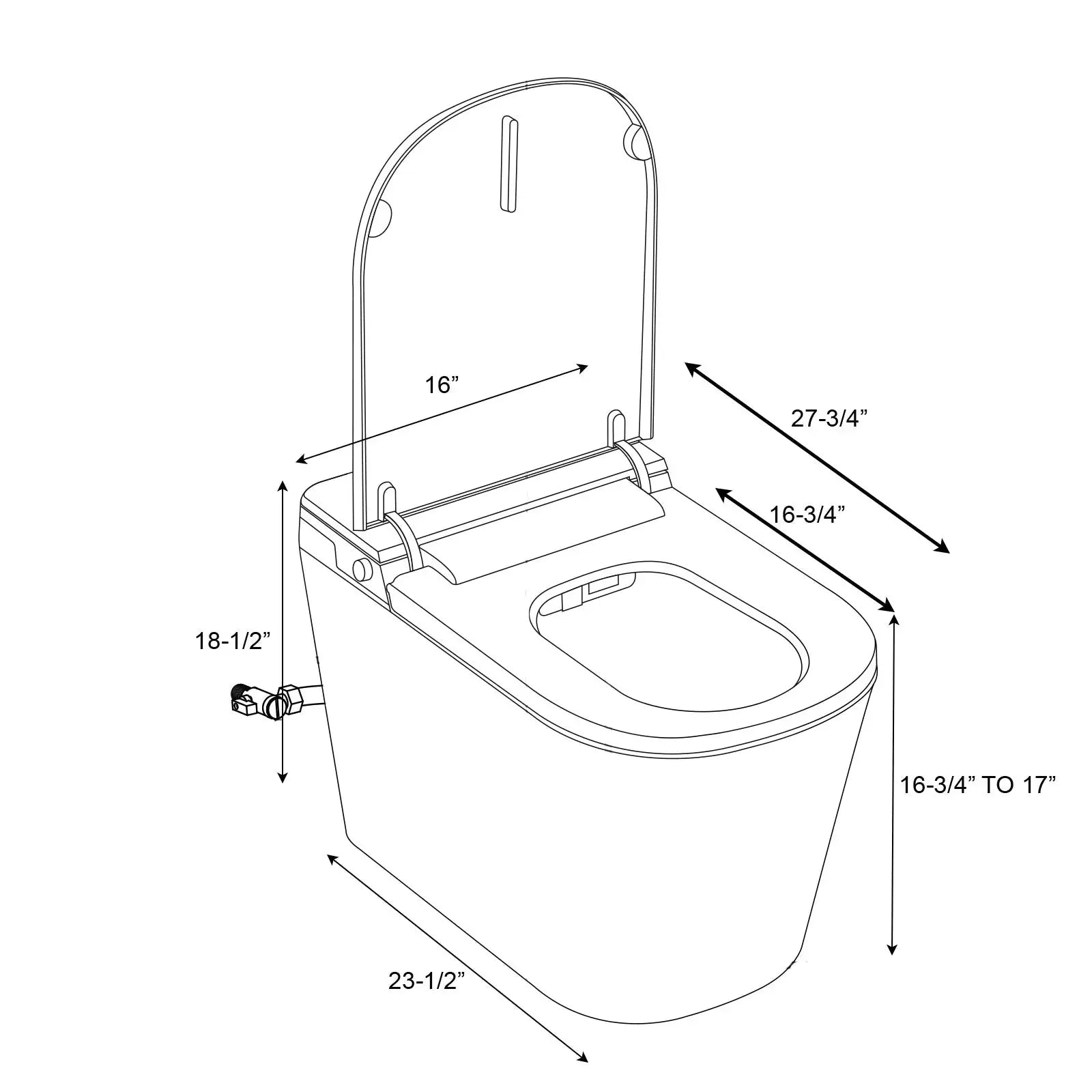 Koaen HygeniQ Smart toilets with built-in tank Integrated Smart Toilet - SMT-M6