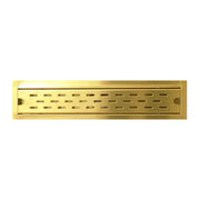 Kodaen 16" X 3" Shower drain w/ flange & membrane. Normal cover. Brushed gold. SD-1083D16BG