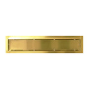 Kodaen 16" X 3" Shower drain w/ flange & membrane. Tile-in. Brushed gold. SD-1083G16BG