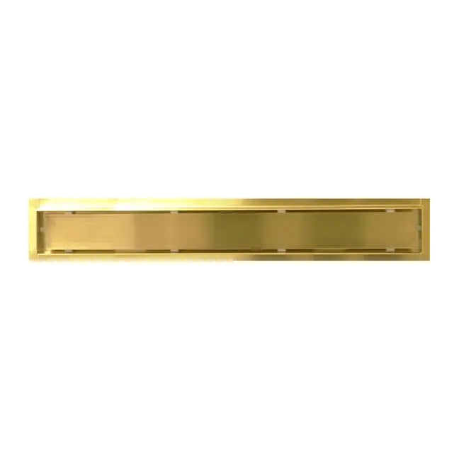 Kodaen 24" X 3" Shower drain w/ flange & membrane. Tile-in. Brushed gold. SD-1083G24BG