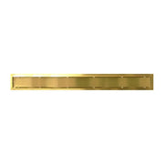 Kodaen 36" X 3" Shower drain w/ flange & membrane. Tile-in. Brushed gold. SD-1083G36BG