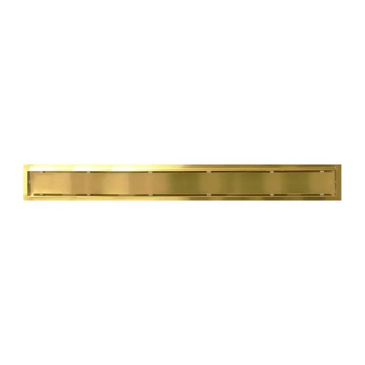Kodaen 36" X 3" Shower drain w/ flange & membrane. Tile-in. Brushed gold. SD-1083G36BG
