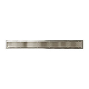 Kodaen 36" X 3" Shower drain w/ flange & membrane. Tile-in. Brushed nickel. SD-1083G36BN