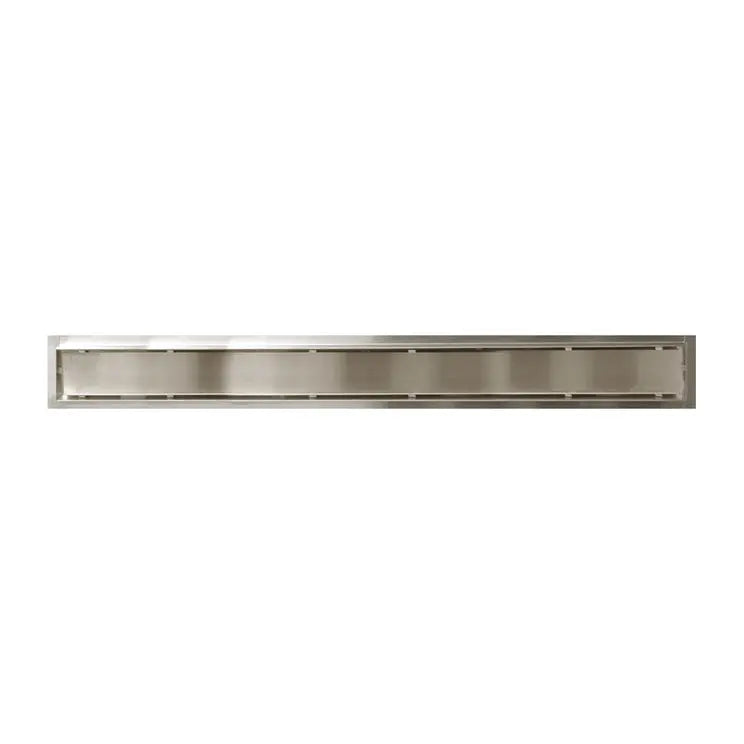Kodaen 36" X 3" Shower drain w/ flange & membrane. Tile-in. Brushed nickel. SD-1083G36BN