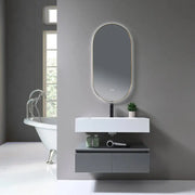 Kodaen  ATOMIC Oval shape Gold framed back-lit LED mirror. 20"Wx40"H