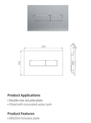 Kodaen Actuator Plate  for wall hung toilet in chrome