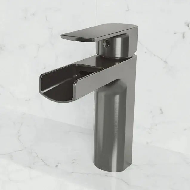 Kodaen Basin faucet ELLISE Single Hole Bathroom Faucet in graphtie black.