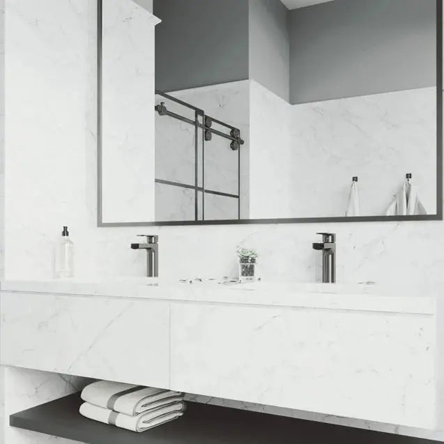 Kodaen Basin faucet ELLISE Single Hole Bathroom Faucet in graphtie black.