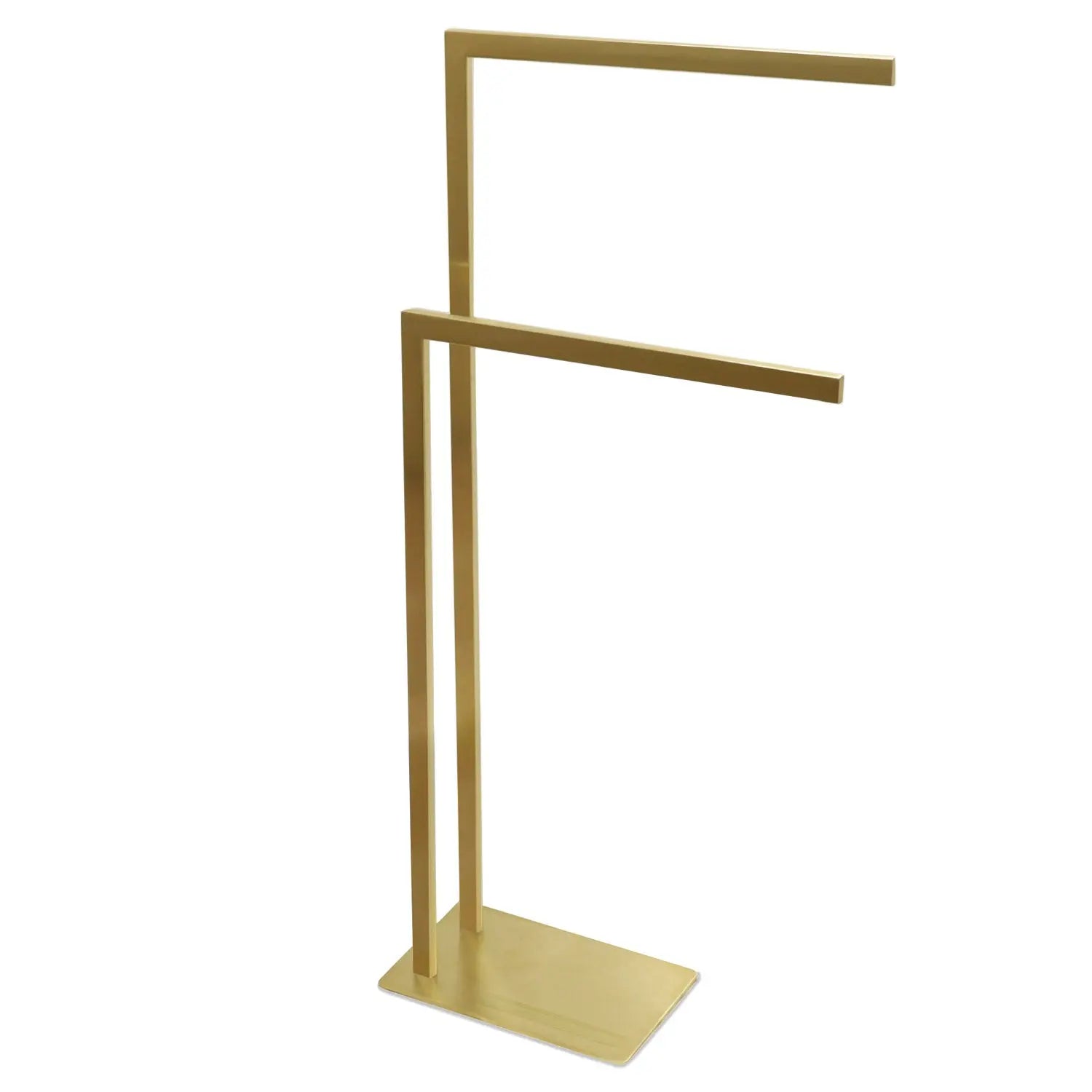 Kodaen Bathtub Freestanding Double Towel Stand in Brushed Gold