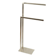 Kodaen Bathtub Freestanding Double Towel Stand in Brushed Nickel