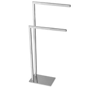 Kodaen Bathtub Freestanding Double Towel Stand in Chrome