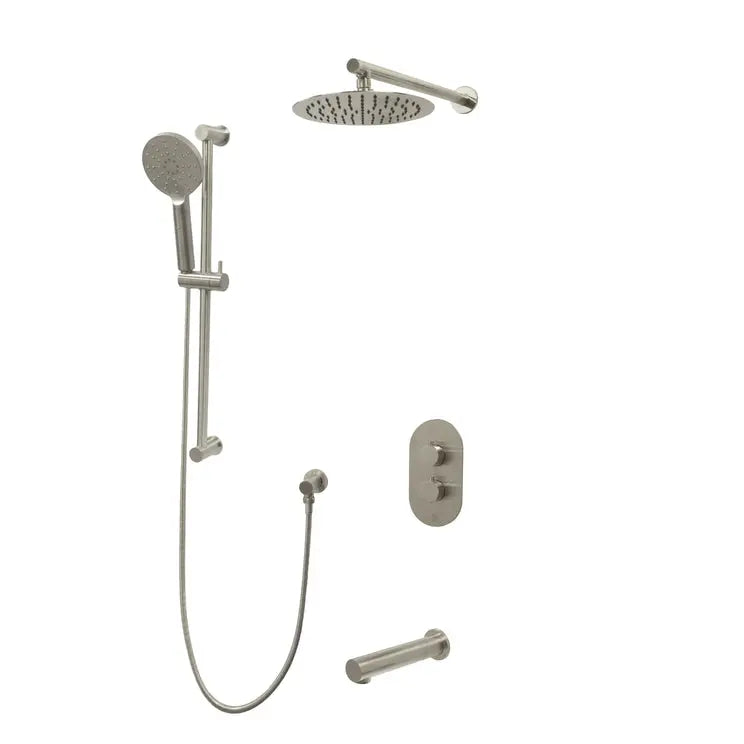 Kodaen CRYSTAL serie. 3-way thermostatic shower faucet   F57104BN-W10ATS Brushed Nickel