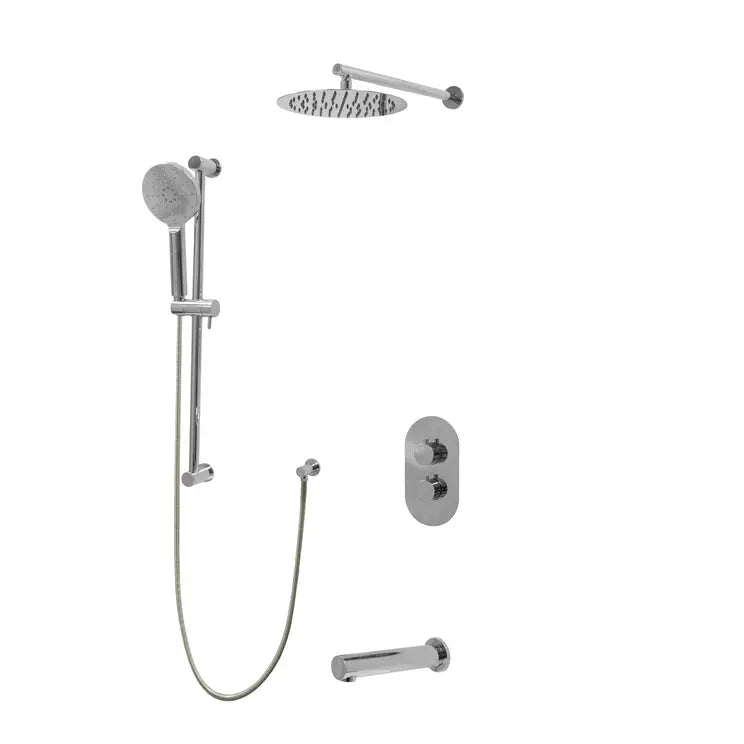 Kodaen CRYSTAL serie. 3-way thermostatic shower faucet F57104CP-W10ATS Chrome
