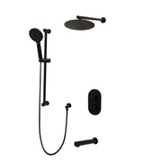 Kodaen CRYSTAL serie. 3-way thermostatic shower faucet F57104MB-W10ATS Matte Black