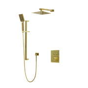 Kodaen DIAMOND serie. 2-way push button thermostatic shower faucet. F58123BG-W10AZ Brushed Gold