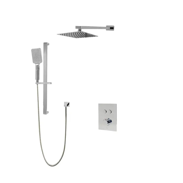 Kodaen DIAMOND serie. 2-way push button thermostatic shower faucet. F58123CP-W10AZ Chrome