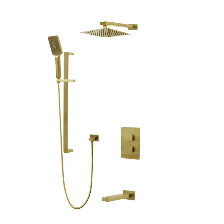 Kodaen DIAMOND serie. 3-WAY thermostatic shower faucet F57123BG-W10ATS Brushed Gold