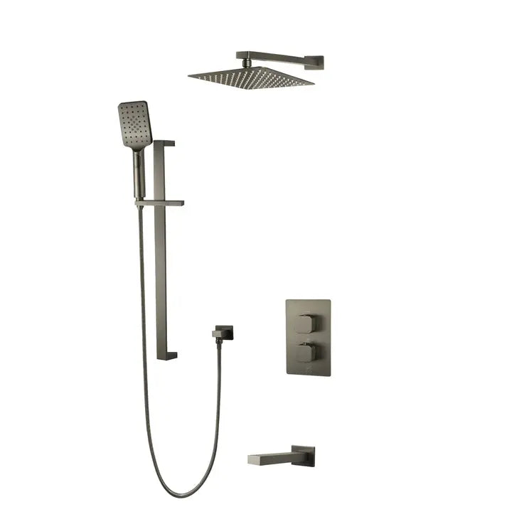 Kodaen DIAMOND serie. 3-WAY thermostatic shower faucet F57123GG-W10ATS Graphite