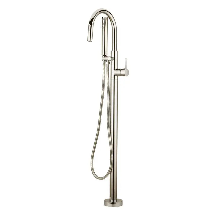 Kodaen ELEGANTE Bathtub freestanding tub filler. Brushed nickel.