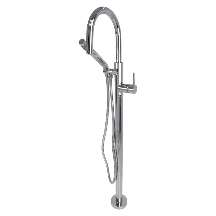 Kodaen ELEGANTE  Bathtub freestanding tub filler. Polished chrome.