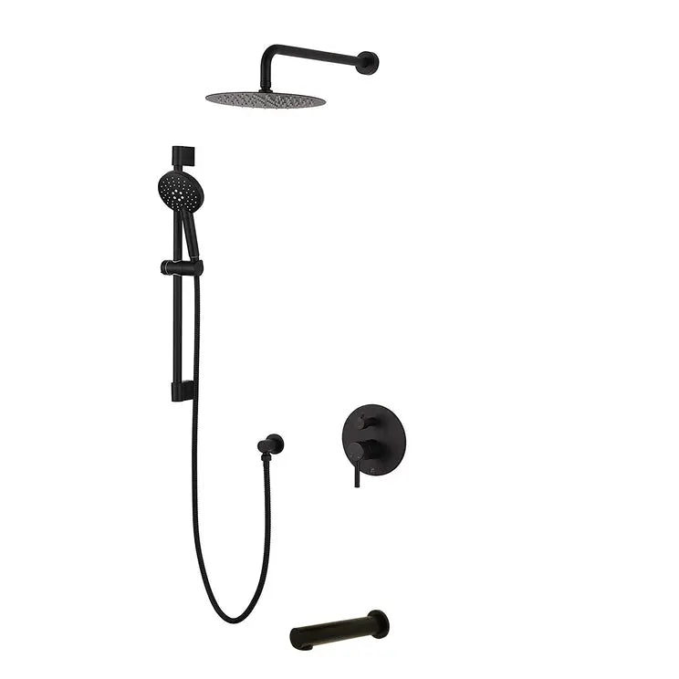 Kodaen ELEGANTE serie. 3-WAY pressure balanced shower faucet. F55104MB-W10ATS Matte Black