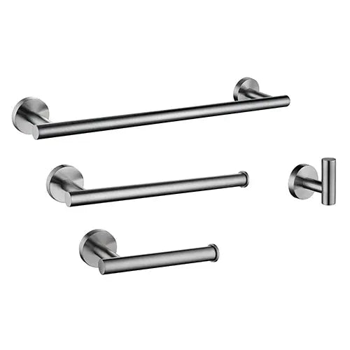 Kodaen ELEGANTE serie. 4-pic bathroom hardware set in brushed nickel.