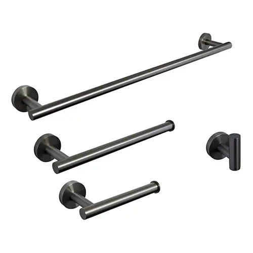 Kodaen ELEGANTE serie. 4-pic bathroom hardware set in graphite black.
