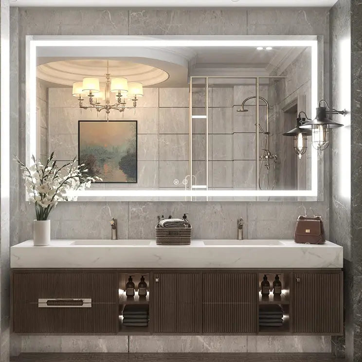 Kodaen  EMBRACE Rectangular  Framless front-lit LED mirror. 71x36