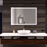 Kodaen EMBRACE Rectangular  Framless front-lit LED mirror.Bluetooth speaker version. 47x32