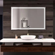 Kodaen EMBRACE Rectangular Framless front-lit LED mirror.Bluetooth speaker version.  71x36