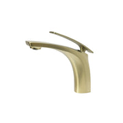 Kodaen EVA Single Hole Bathroom Faucet  in matte brushed gold.