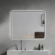 Kodaen INFINITY Black framed back-lit LED mirror. 39"Wx32"H