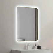 Kodaen INFINITY  Gold framed back-lit LED mirror. 24"Wx35"H