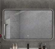 Kodaen INFINITY RD  Black framed back-lit LED mirror. 59Wx35H