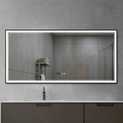 Kodaen INFINITY  Rectangualr  Black framed front-lit LED mirror. 69"Wx32"H