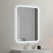 Kodaen INFINITY  Silver framed back-lit LED mirror. 24"Wx35"H
