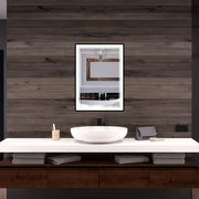 Kodaen Infinity SP Black framed front-lit LED mirror. 20Wx28H