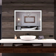 Kodaen Infinity SP Black framed front-lit LED mirror. 40Wx30H